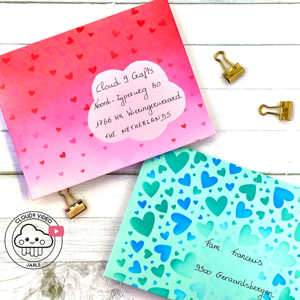 EASY envelope decoration with&nbsp;stencils