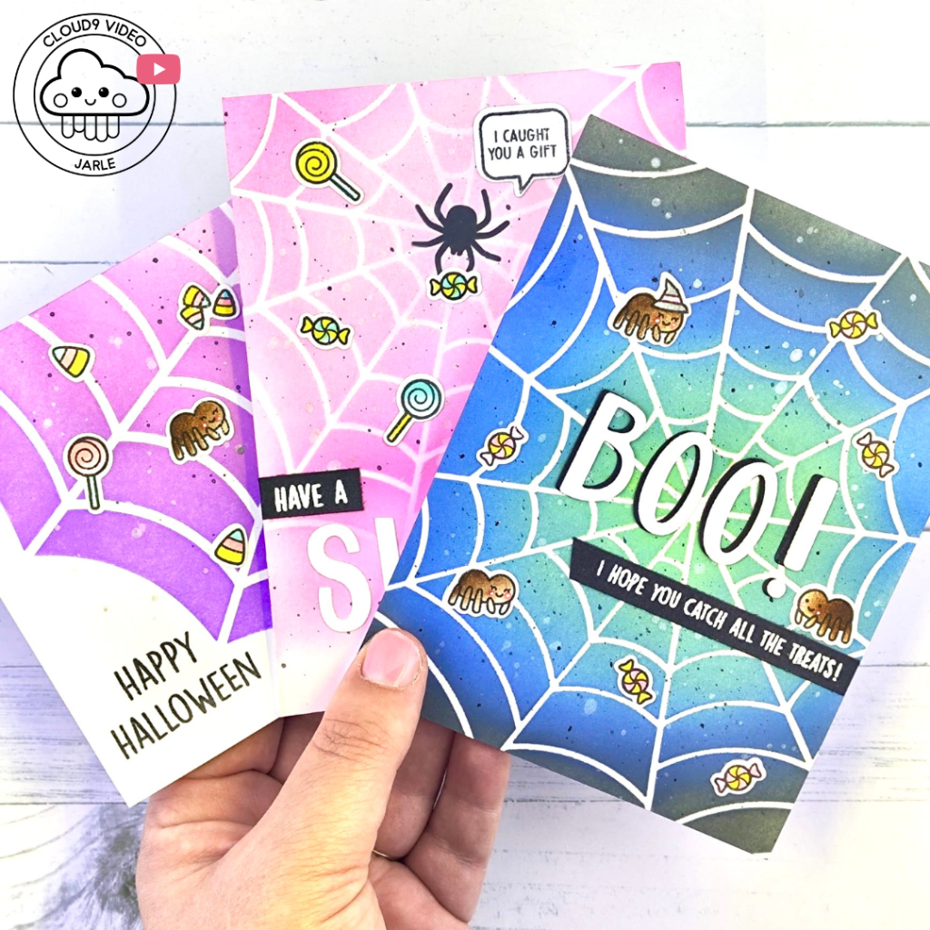 3 Ways of Using the Spiderweb Background Stencils from Lawn&nbsp;Fawn